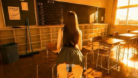 【4Kフル実写版/フルボイス】巨乳生徒会長のオナニーを見つけ教室で中出しセックスした件【JK教室オナニーシリーズ】〜桜井しおり編〜 画像11