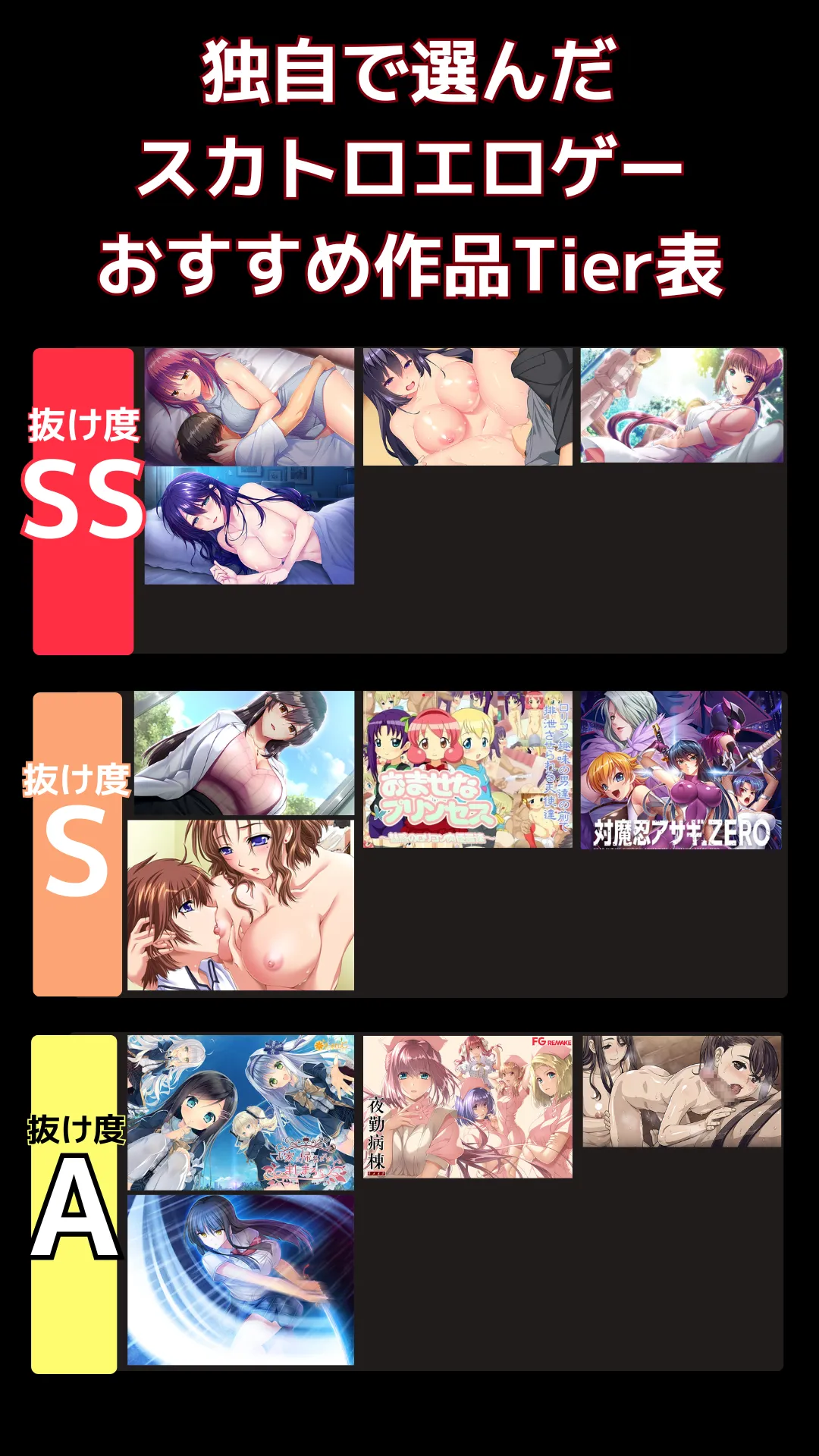 スカトロエロゲでリアルに抜けるおすすめ_tier